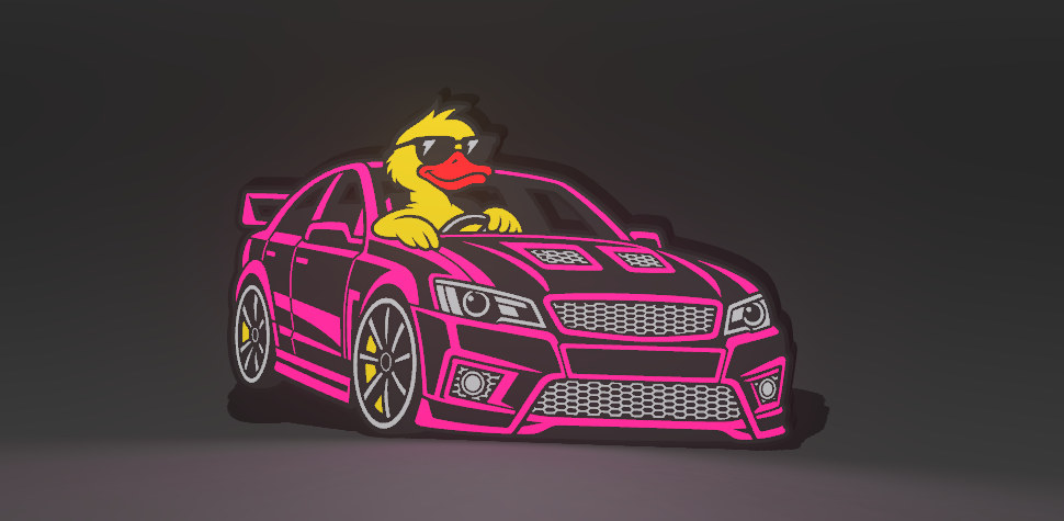 Duck Performance Car LED Wall Light made by VortForge