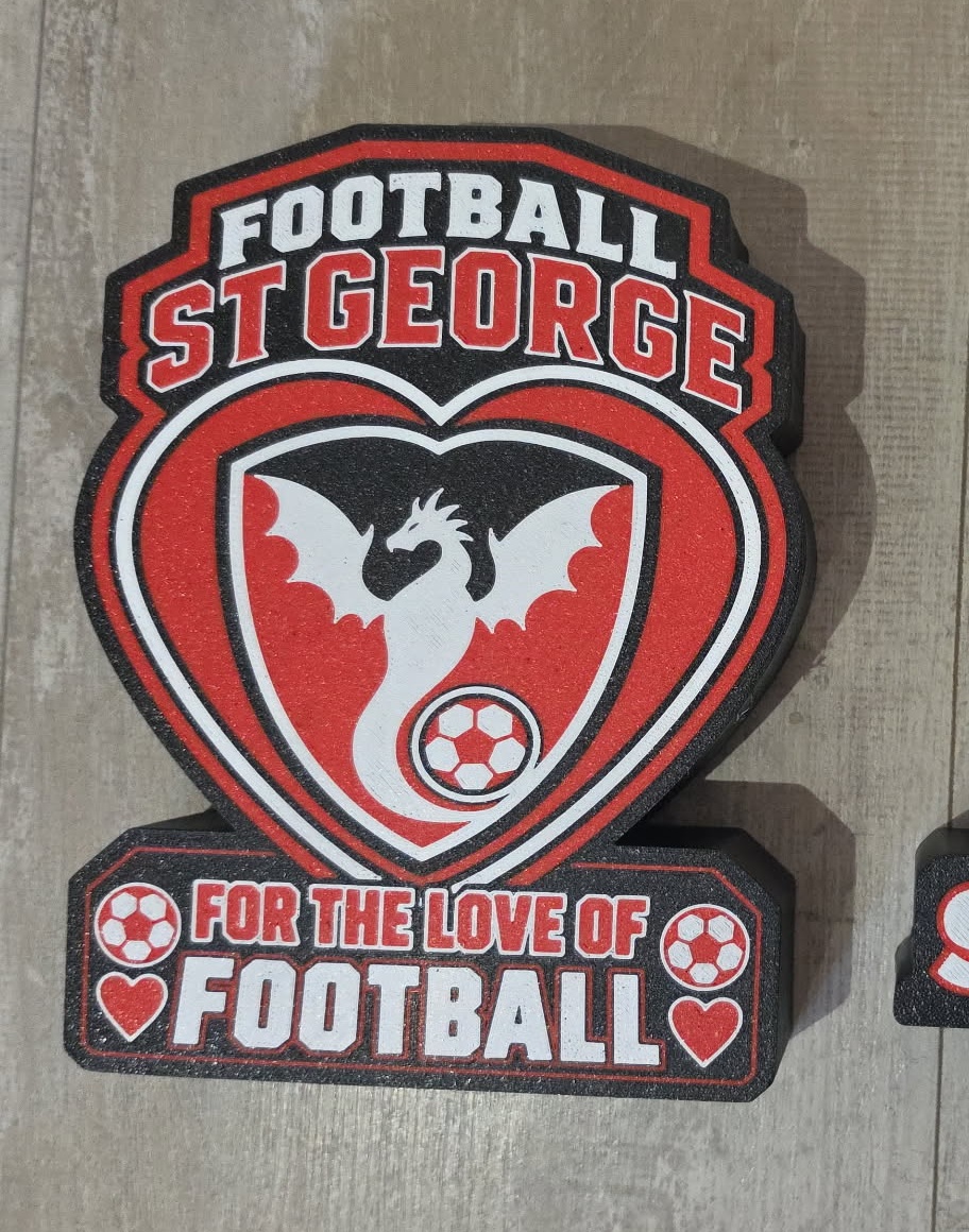 For the Love of Football red black and white finished project by VortForge
